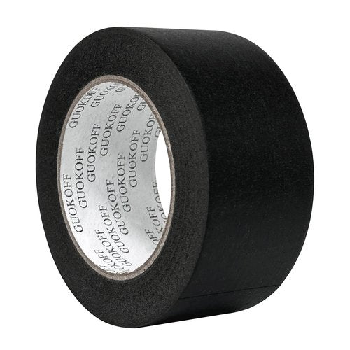 GUOKOFF Black Masking Tape, 2 Inch x 55 Yards x 1 Rolls, Black Painters Tape, General Purpose Painting Adhesive Tape for Arts DIY Crafts Labeling