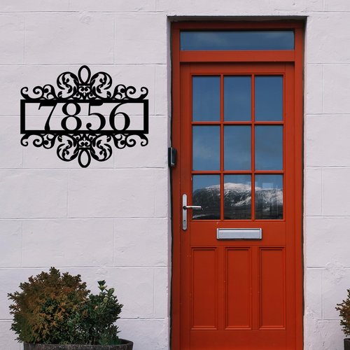 Personalized Home Address Numbers Metal Sign,Custom Street Address Front Door Plaque,Customizied Last Name Sign for Housewarming Gifts,Wall Hanging for Home Decor Apartment Farmhouse Mailbox