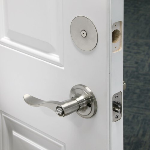 Prime-Line U 11453 Steel Door Hole Cover Plate, Matte Black (Single Pack)