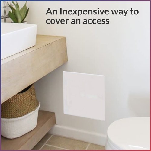 American Built Pro Home Improvement Access Cover for Drywall, HIPS, Wall Access Door, White, Textured,17"x17" 0D Plumbing, Electrical Access, No Hinges or Springs