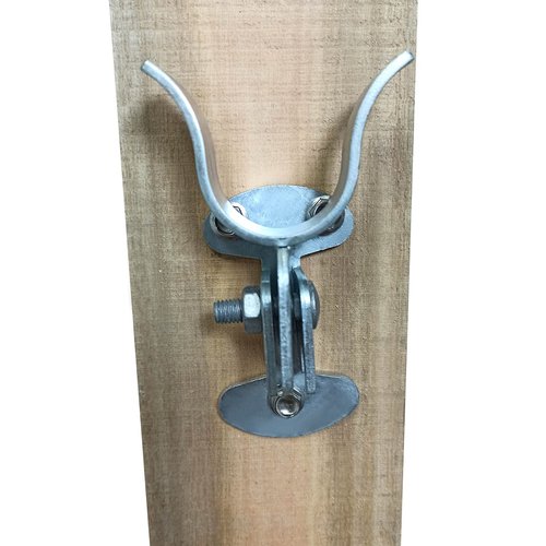 1-3/8" Flat Back Wall Mount Fork Gate Latch - Gate Latch Hardware with Screws or Lag Bolt for Gate Frames, Easily Mounts to Wooden Gate Post or Wall