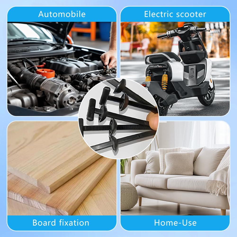 Nylon Universal Cable Tie Buckle, Heavy Duty Self-Locking Zip Ties, UV-Resistant Cable Tie for Car Daily Repair, Multipurpose Wire Organizer Clip Tool (50)