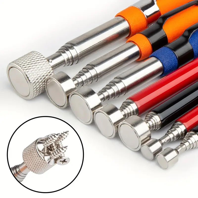 2/5/8/10/15/20LB Magnet Pick-up Tool, Telescoping Strong Magnet Stick, Magnetic Pickup Tool, Magnetic Picker,Orange 8LB