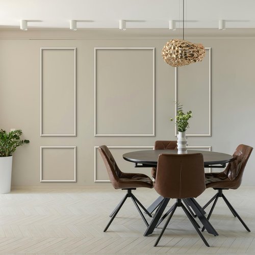Melkus Wall Molding 3 Set Premade Wainscoting Panels for Interior Wall Décor Installed with Construction Glue Wainscoting Accent Panel Style 3