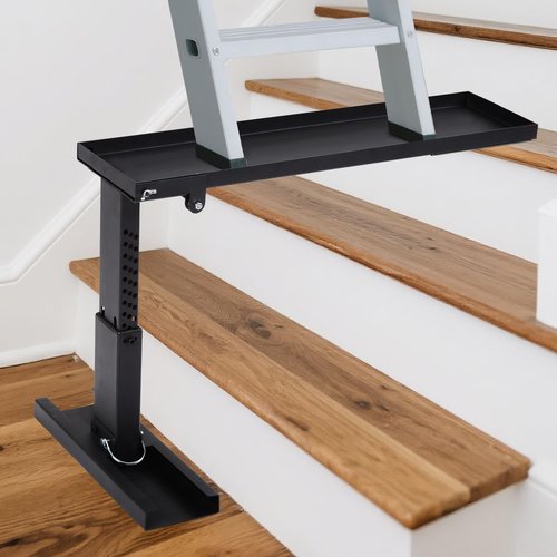 Ladder Extender Pro,Ladder Extender for Stairs, Heavy Duty Ladder Leveler Pro, 27" Horizontal Ladder Stabilizer 12.4”-19”Adjustable Height Range for Single and Extension Ladders
