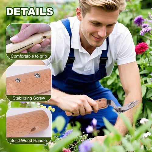 Weeding Root Lifter, Garden Hand Weeding Tool, Weeding Tool Weed Remove Tool for Lawn/Yard, Angle for Easy Weed Removal and Deeper Digging Digs deep to Roots Stainless Rust Proof Steel (Silver)