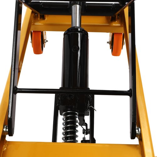 YIYIBYUS Hydraulic Lift Table Cart, 330lbs 45" Lifting Height with 4 Wheels and Non-Slip Pad, for Material Handling and Transportation