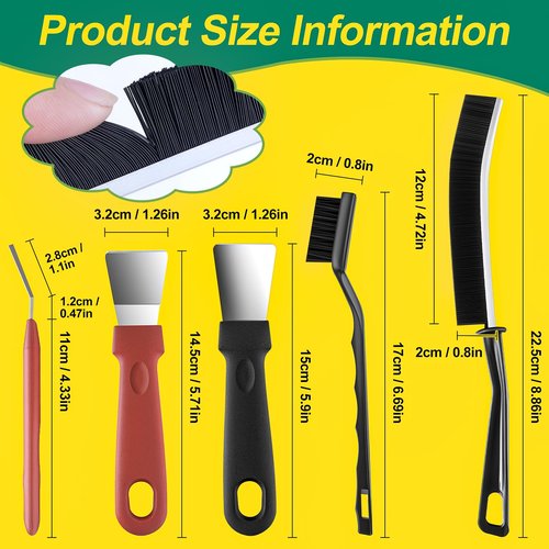 Crevice Cleaning Brush, Hard Bristle Crevice Cleaning Brush, Cleaning Brushes for Household Use, Kitchen Scrub Brushes for Cleaning,Laundry Room Organization, Grout Brush, Bathroom Cleaning Supplies