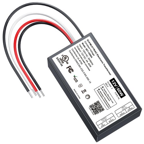 12V Dimmable LED Driver, 60W Triac ELV/MLV LED Transformer Compatible with Lutron&Leviton Switches, Dimmable Power Supply 60W 12V for Light Stirps, Smooth Flicker Free Dimming