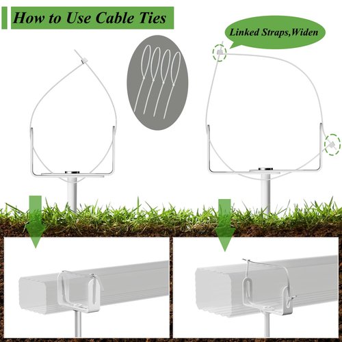 Downspout Bracket,Heavy Duty Size-Adjustable Storm-Proof Downpipe Bracket with Rust-Resistant Coating-Solid Iron Construction,Stable Support,Easy Install,for Lawn,Yard & Industrial Use (2 Pack White)