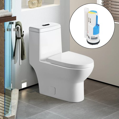 T Tulead 8.27 Inch Toilet Flush Valve Toilet Repair Kit Dual Flush Valve Replacement for One-Piece Toilet
