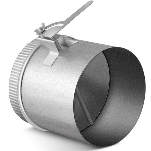 Therwen Backdraft Damper Duct Manual Volume Damper with Sleeve Stove Pipe Galvanized Sheet Adjustment Airflow Ducting Branch HVAC Air Balancing for Range Hoods, Fans(6 Inch, 1 Pc)
