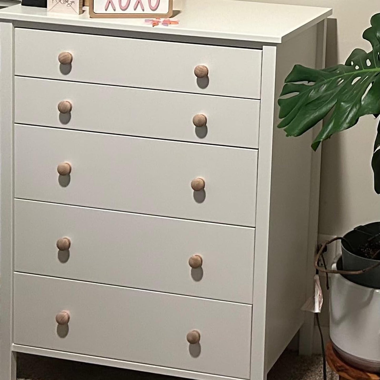 Cangder 20Pcs Wooden Cabinet Knobs Unfinished Wood Knobs for Dresser Mushroom Drawer Knobs Pulls Handles (1.3" Dia., 1" Height, with Screws)