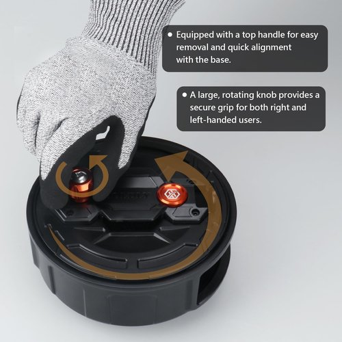 Lightweight Aluminum Tie Wire Reel Quick-Lock and Release Mechanism, Tie Wire Stripper Designed for 12-18 Gauge Wires. Dual-Sided Rewind Knob for Left or Right-Handed Operation