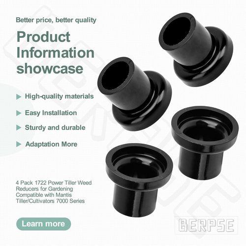 4 Pack 1722 Power Tiller Weed Reducers for Gardening Compatible with Mantis Tiller/Cultivators 7000 Series