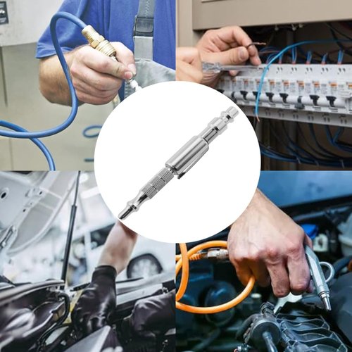 Begot 1 Pack Adjustable Pocket Air Blow Gun, Industrial Style "M" 1/4" Quick Plug, Portable Air Blower Pen for Dust Cleaning, Aluminum Alloy