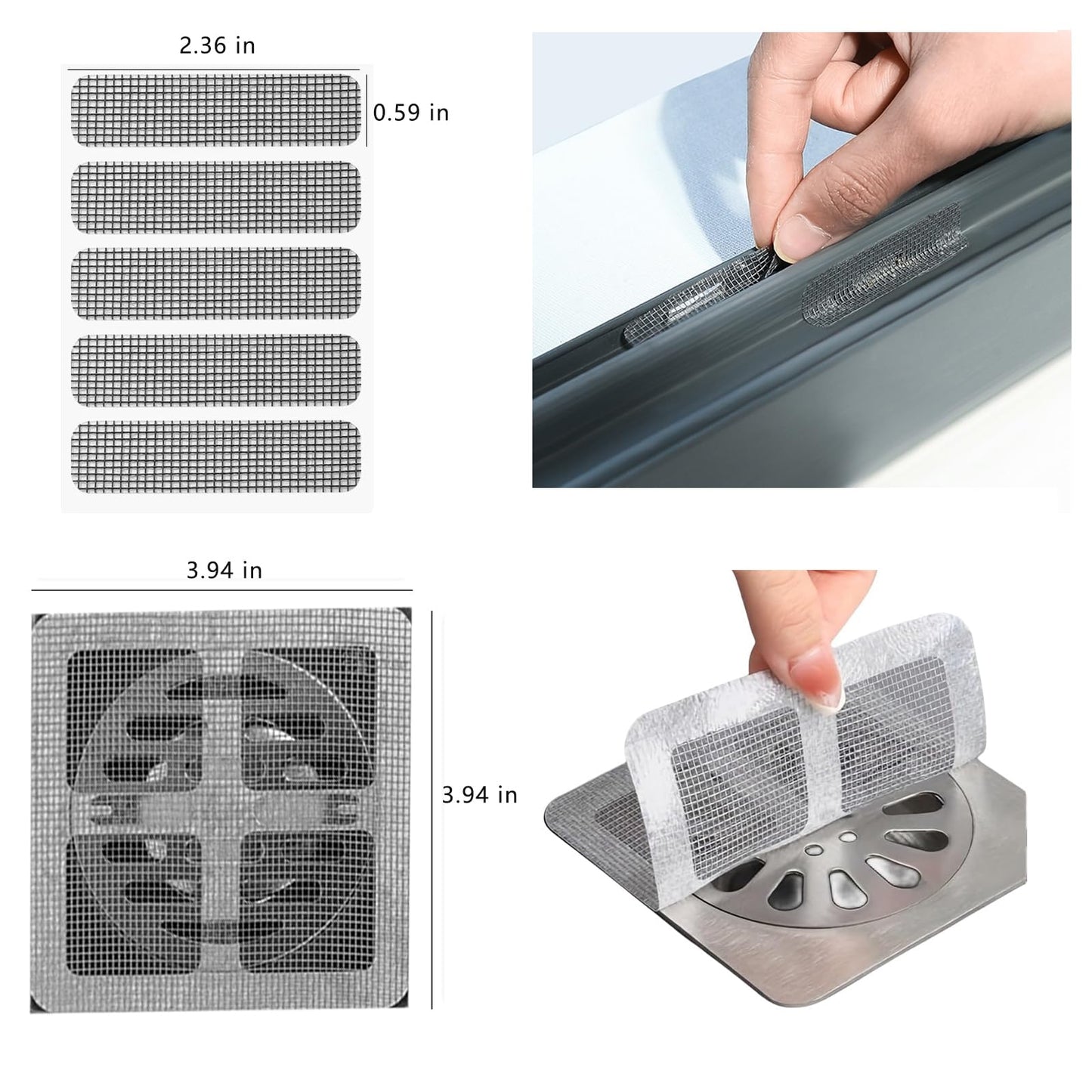 26 Sheets Window Screen Patch Repair Kit, 7 Sizes Window Screen Repair Tape, Screen Repair Kits for Window and Door Screen Tears Holes, Strong Adhesive Fiberglass Quickly Window Screen Repair Kit