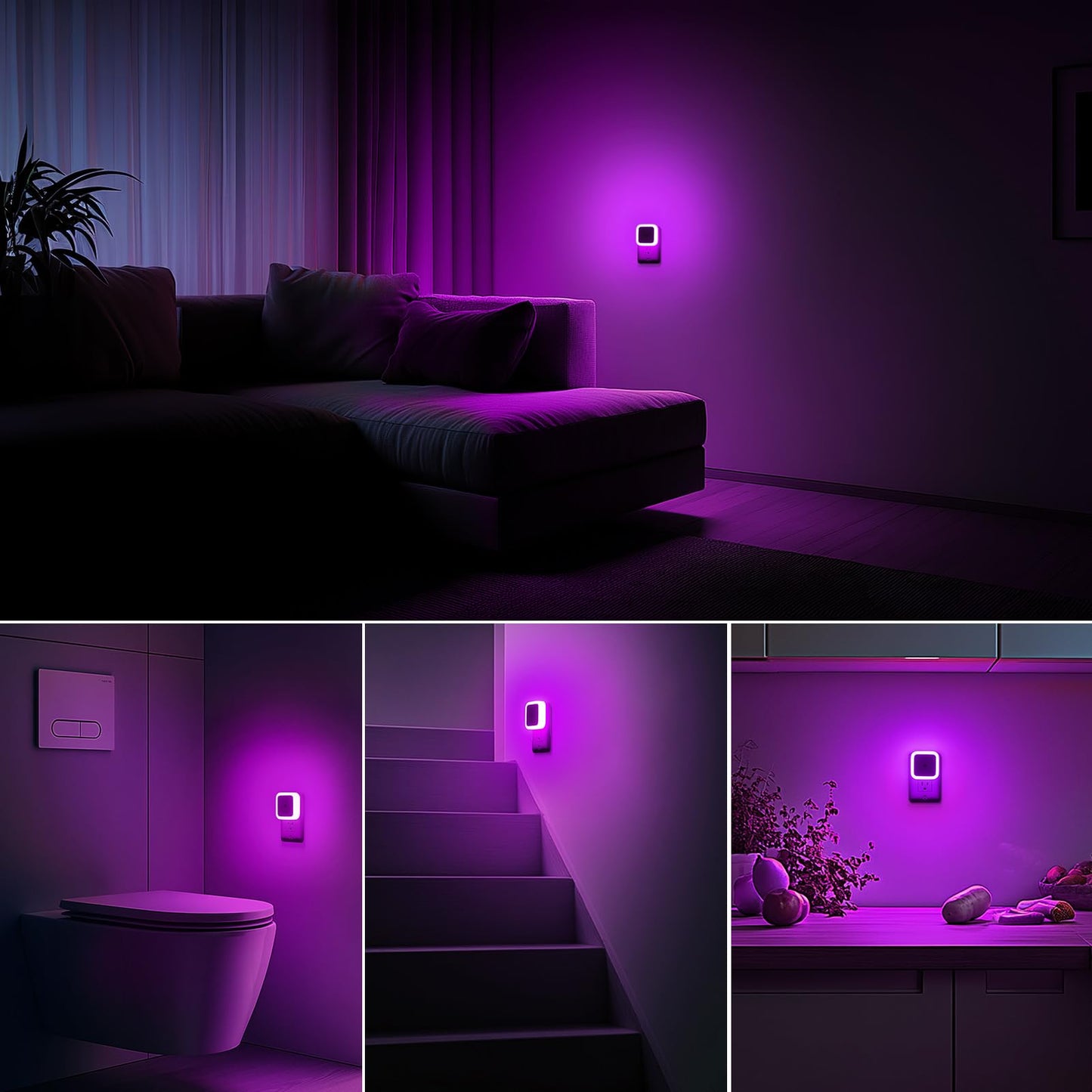 Sujeet Night Light, Night Lights Plug into Wall 8-Pack, Nightlight Plug in Night Light, Dusk to Dawn Night Lamp Led (Pink)