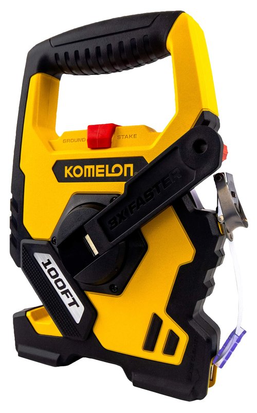 Komelon N9100 Open Reel Steel Tape Measure, 100-Feet, Yellow