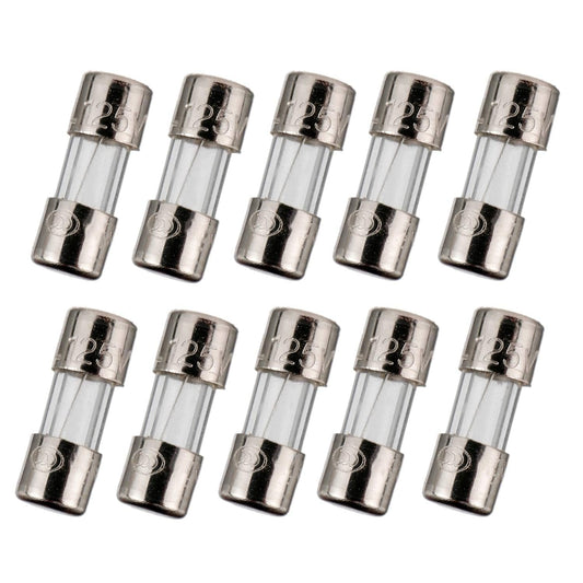 BOJACK Mini Fuse 3.6x10 mm 2.5 A 2.5 amp 125 V 125 Volt 0.14x0.39 Inch F2.5AL125V Fast Blow Glass Fuses (Pack of 10)