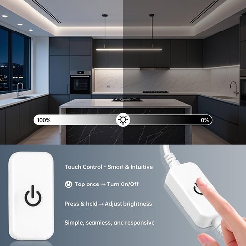 tlinkosta LED Strip Lights 6500K Cool White, 16.4ft Dimmable & Cuttable, 600 LEDs High Brightness, Strong Adhesive Backlight for Cabinet, Kitchen, Bedroom, TV Backlight Decor (Cool White, 16.4 ft)