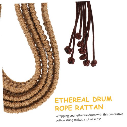POPETPOP 1pc Handmade Rope for Ethereal Drum Decoration Light Brown Decorative Rope for Craft and Drum Use Suitable for Hand Pan Drum