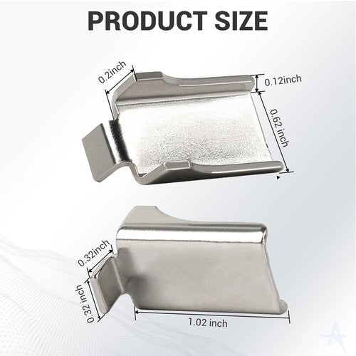 AOTHOTOP Shelf Support Clips Metal Shelf Clips for Adjustable Shelf Brackets Metal Shelving Kitchen Study Partition Cabinet Heavy Duty Stainless Steel Shelf Clips Silver 20 Pcs