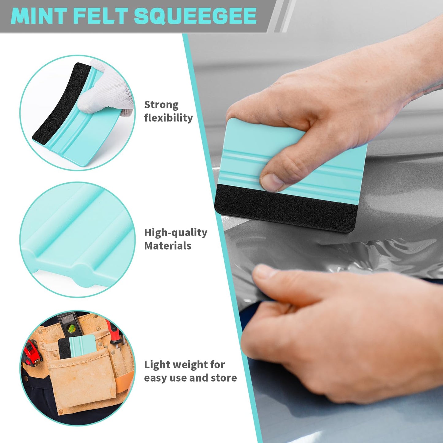 GIRAFVINYL Wallpaper Tool Kit， Wallpaper Smoothing Tool for Peel and Stick Contact Paper Window Film Smoothing Tool Kit