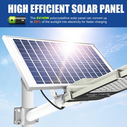 10000W Solar Street Lights Outdoor - 6500K Solar Parking Lot Lights Commercial Dusk to Dawn, Heavy Duty Split Type LED Solar Street Light Remote Control, Street Lights Solar Powered for Yard (2Pack)