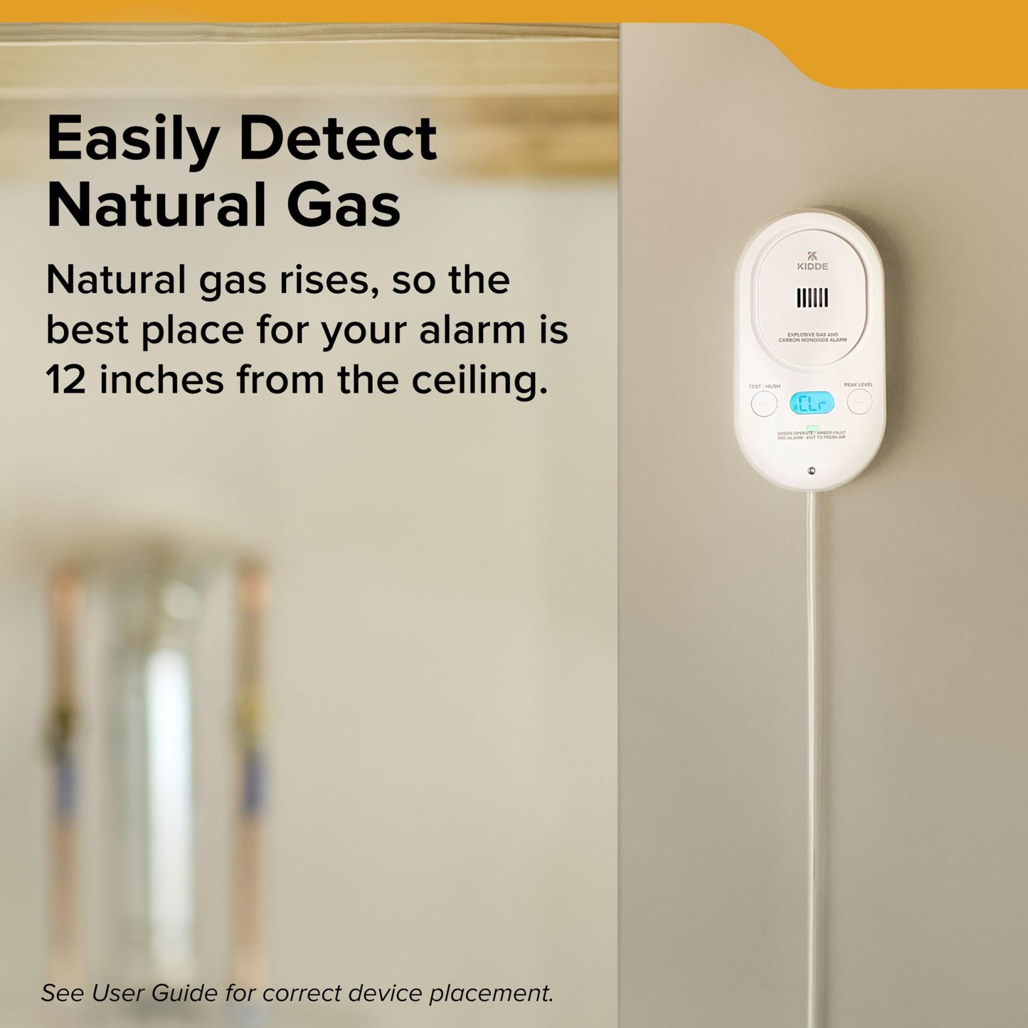 Kidde Carbon Monoxide + Explosive Gas, Natural Gas & Propane Alarm, Plug-in with AA Battery Backup, Digital Backlit Display, 85 dB Alarm, Rotating Plug, LED Status Indicators, 5th Edition, COPDLG