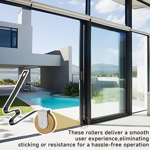 4 Pack Sliding Screen Door Tension Spring Fits for M-Shaped Rollers, 1-1/4" Concaved Steel Ball Bearing Replaces B 512, B 513, and B 746 Both top and Bottom are Replaceable