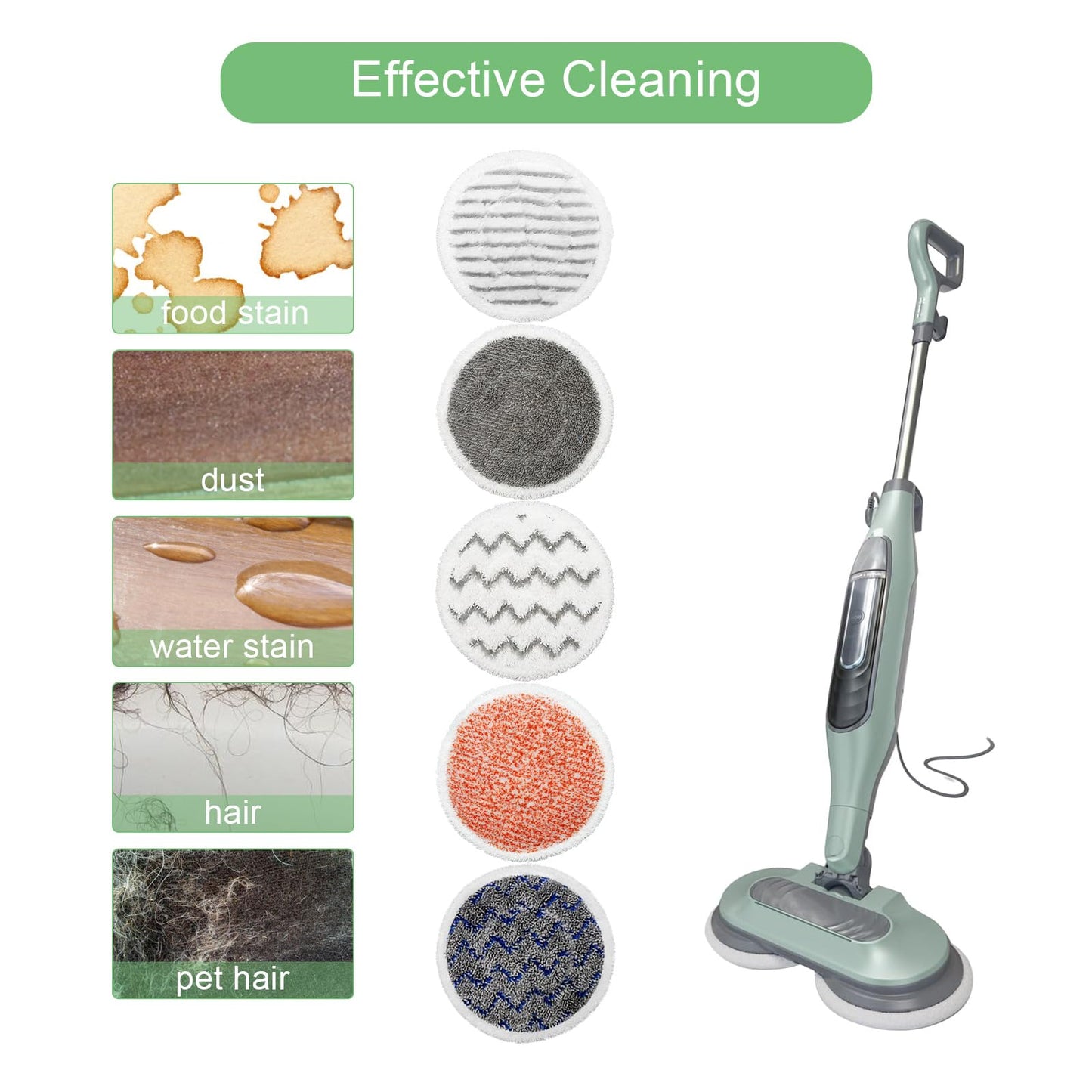 10 Pack S8001 S8201 S7001 S7201 S7005 Steam Mop Replacement Pads For Shark S7000 S7000AMZ S7001TGT S7020 Steam Scrub All-In-One Scrubbing Steam Mop Dirt Grip Soft Scrub Washable Pads. Part XKITP7000