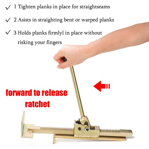 Yesland Flooring Jack, Professional Hardwood Flooring Jack and Positioning Tool for Straightening and Installing Laminate Hardwood Wood Tile Floor Without Pry Bars and Crowbars