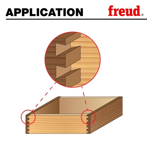 Freud 1/2" (dia.) Dovetail Bit with 1/4" shank, 1-7/8" overall length (22-104)