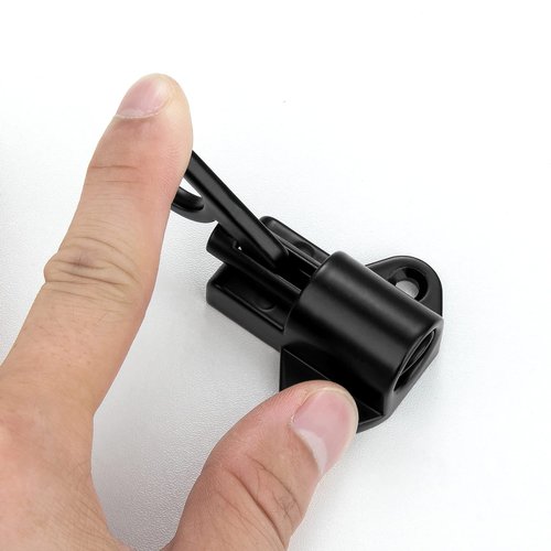 INIRET 2 Packs Self-Closing Latches，Black Spring Door Lock，Resilient Bolt Latch Aluminum Alloy Safety Automatic Spring Barrel Slide Door Lock with Screws,Used for Gate,Window and Cabinet etc