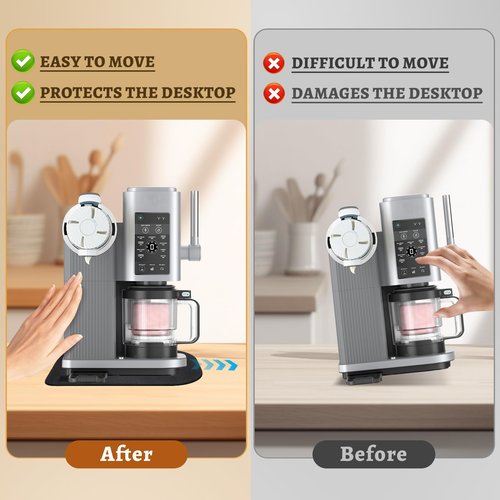 Sliding Pad for Ninja Creami Swirl NC700 & NC701 – Non-Slip Countertop Mat for Ice Cream Maker – Easy Slide & Stability – Essential Accessory for Ninja Creami Machines (11.8x7.87 Inch)