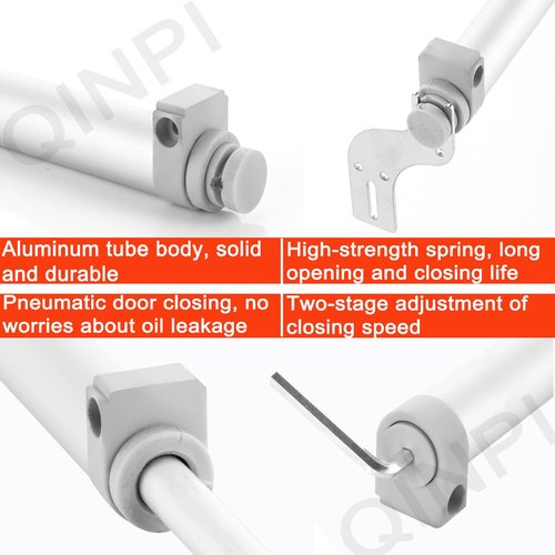 Self-Closing Sliding Patio Door Closer, Quiet Damping Buffering, Adjustable Sliding Speed, Sliding Door Closers, for Door Widths from 29.5 to 51"
