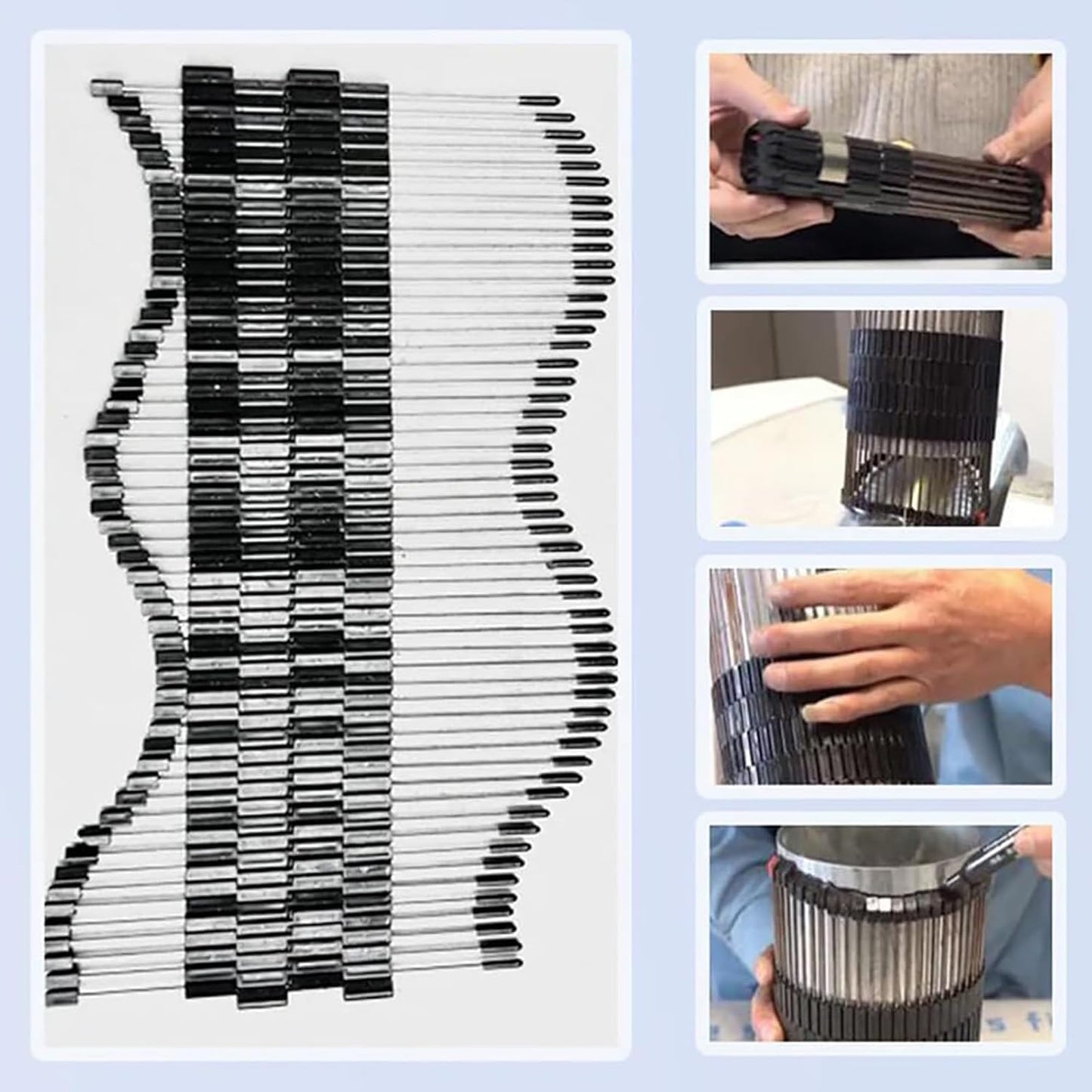 Multi-Surface Pipe Profiling Tool, Accurate Pipe Measurements and Shape Extraction, Versatile Multi-Curve Measurement, for Welding Plumbing DIY Creativity Creativity (280mm（0-3 Inch）)