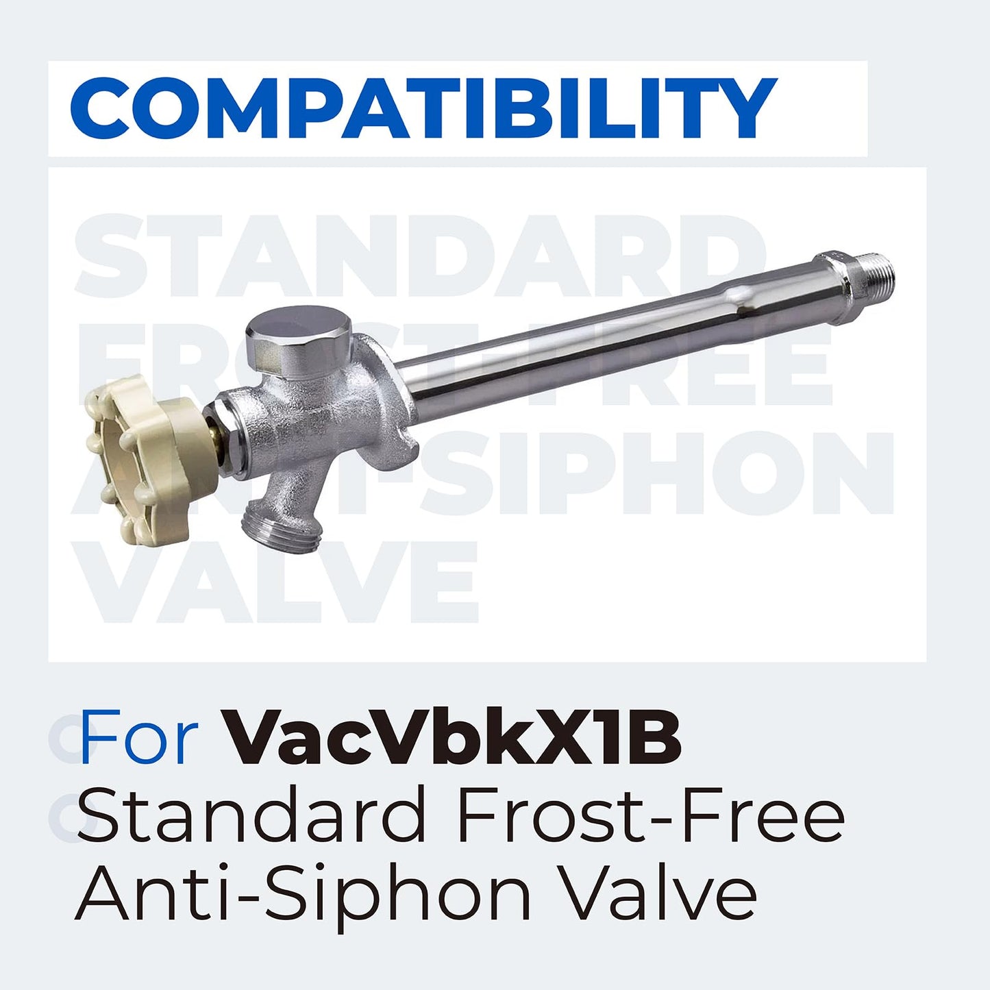 Xinafan Vacuum Breaker Replacement Kit for VACVBKX1B Traditional Anti-Siphon Frost-Free Sillcock Valves Hose Bib Sillcock Valve Replacement Assembly for Outside Repair Accessories, Brass Cap