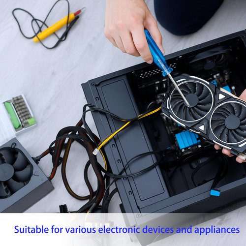 5 Pcs Small Flathead Screwdriver 5 Pcs Tiny Phillips Screwdrivers 4.92 Inches Length Tiny Screwdriver Set for Mini Appliances Repairs Watch Eyeglasses Electronics Toy Repair Eectrician Mechanic Blue