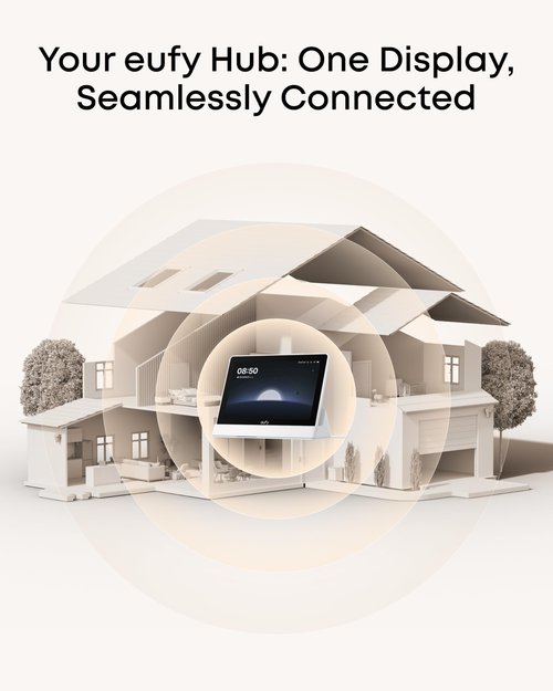 eufy Security eufy Smart Display E10, Smart Home Hub, 8" Control Panel, Compatible Devices, Four Views on One Screen, Instant Door Alerts, Daily Event Reports, One Tap Control