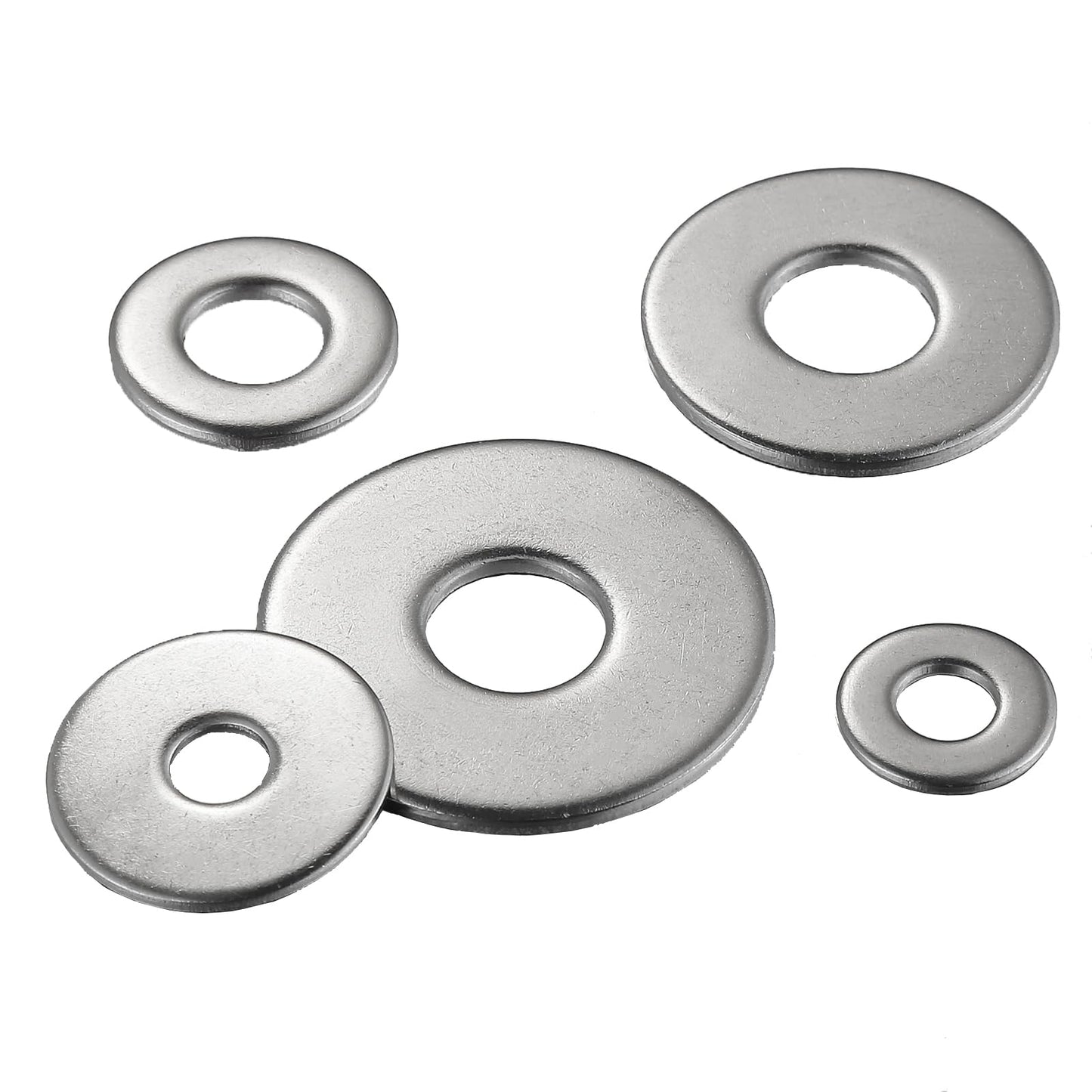 Wensilon (130Pcs)#12x1 Stainless Steel 304 Metal Flat washers for Screws and Bolts, Suitable for Factory Maintenance, Kitchen, Store and Outdoor Construction