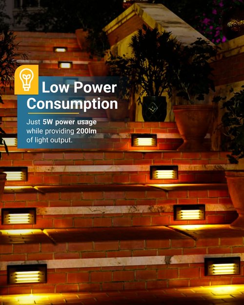 Sunco Lighting 4 Pack Outdoor Step Lights LED, 12-24V Low Voltage Deck Lighting for Patio, 200 LM, 3000K Warm White, 5W, IP65 Rated Waterproof, Aluminum/Plastic Housing, Bronze - FCC, RoHS, ETL