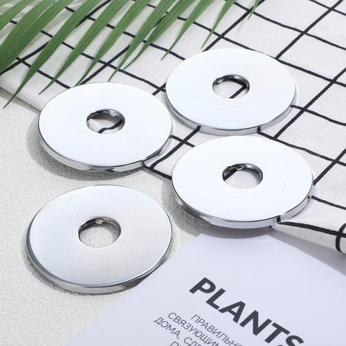 Ymapinc 4Pcs Large Shower Arm Flange, 3.15inch Shower Faucet Cover Plate for Head Arms and Plumbing Cover Plates, Stainless Steel Pipe Escutcheon Plate (Inner Diameter: 0.83in)