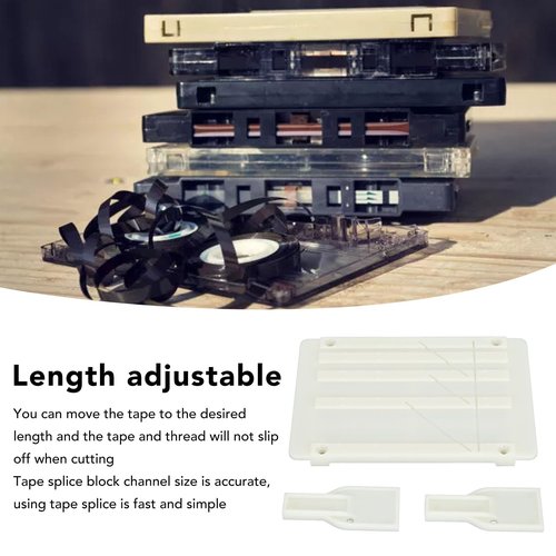 Yosoo Health Gear Tape Splicing Set 1/4 10 Cassette Tape Repair Kit, Professional 1 Inch 1/2 Inch 1/4 Inch 1/8 Inch Open Reel to Reel Splicing Set for Revoxsonido, Open Reel