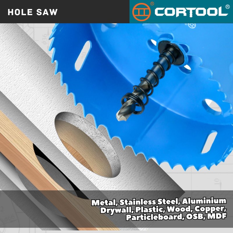 3-1/2 Inch Hole Saw with Arbor for Metal and Wood Cutting, Bi-Metal Hole Cutter, 3-1/2" Hole Saw Kit for Drywall, Wood, PVC Boards, Fiberglass and Vent Pipes