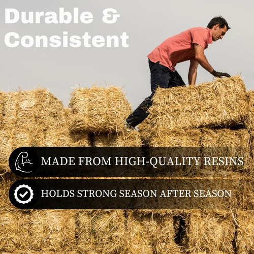 Bridon Black Gold® Baler Twine WR350 x 4,000' – Blue Heavy-Duty Agricultural Twine – Made in USA – Single Ball for Large Square Bales