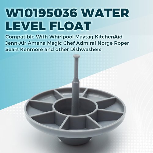 WPW10195036 Dishwasher Water Level Float for Whirlpool Maytag KitchenAid Kenmore IKEA Dishwashers, W10195036 Water Level Float Replaces AP6016735 1872050 PS11750028 WDT970SAHZ0 KDTE104ESS1 WDT750SAHZ0