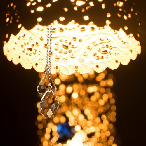 LINGTONG 2PCS Ceiling Fan Pull Chains, Premium Fan Pull Chain with 20-inches Extension Chains
