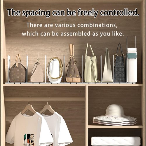 QIYUNI White Multi-Functional Bag Storage Rack Wardrobe Storage partition Artifact Save Space be dust-proo Spacer Partition Board